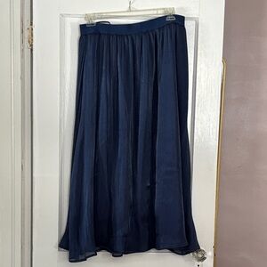 SHEIN Navy Blue Midi Skirt